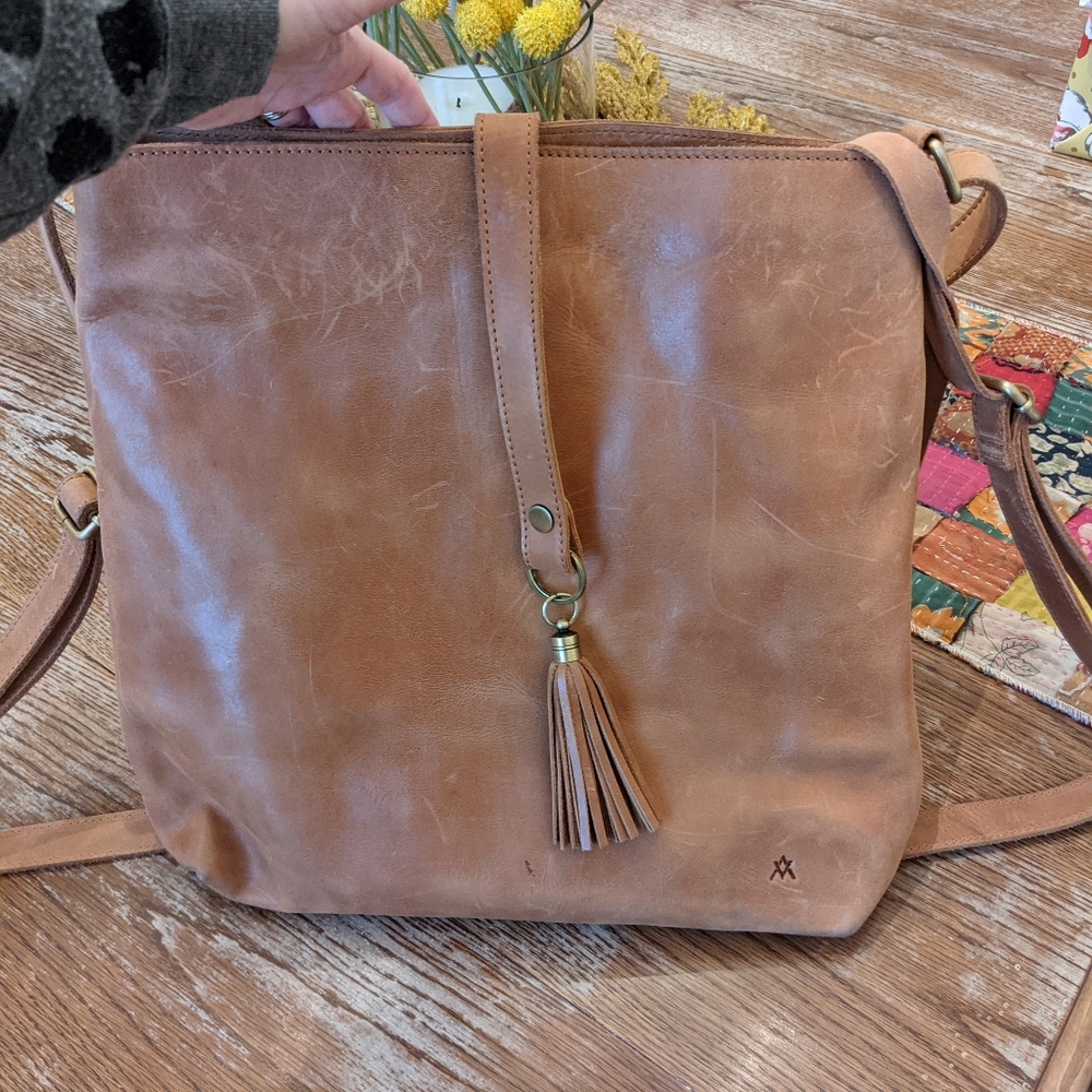 ELEVATE leather convertible handbag